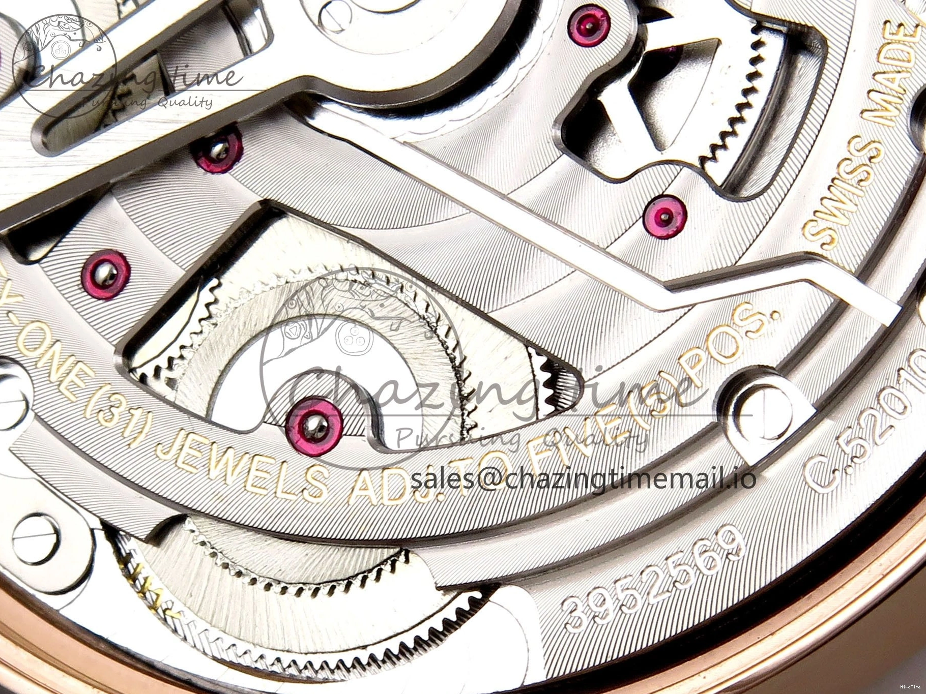 MIROTIME 0110 Portugieser Automatic 42mm RG APSF 1:1 Best Edition Black Dial on Black Leather Strap A Original 7007